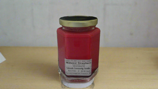hexagon glass scented candle 8oz
