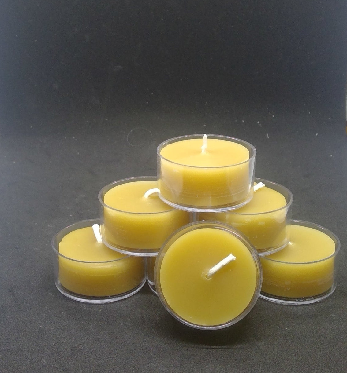 100% beeswax tealights with cups