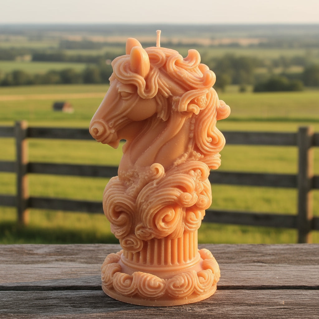 Horse Pillar Candle